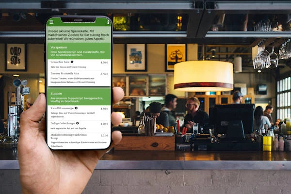 Digitale Speisekarte
